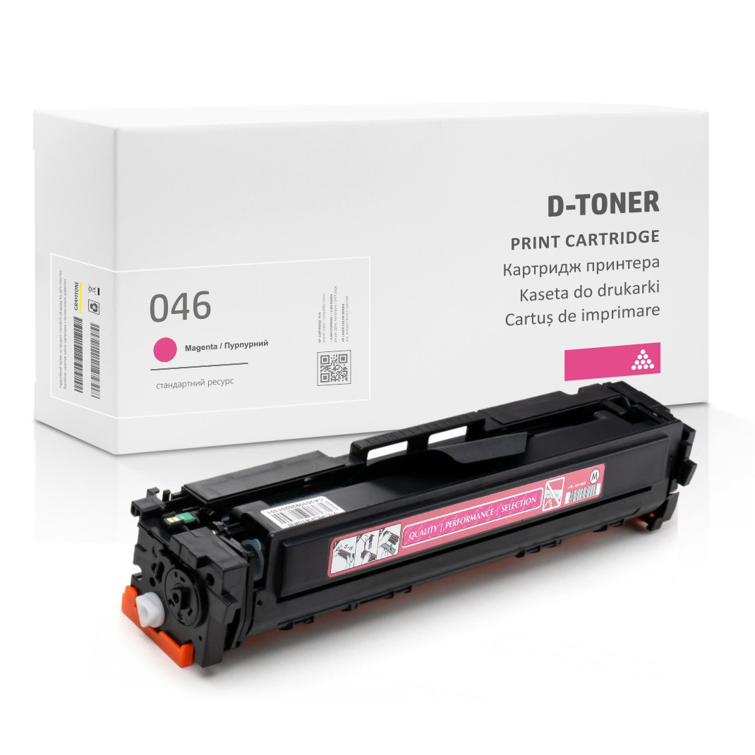 Картридж сумісний CANON 046 Magenta (1248C002) пурпуровий, 2300 стор., аналог від Gravitone D-Toner