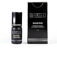 Профессиональный черный клей для наращивания ресниц Madrid, 0,5-1 сек. 5 мл Onrial