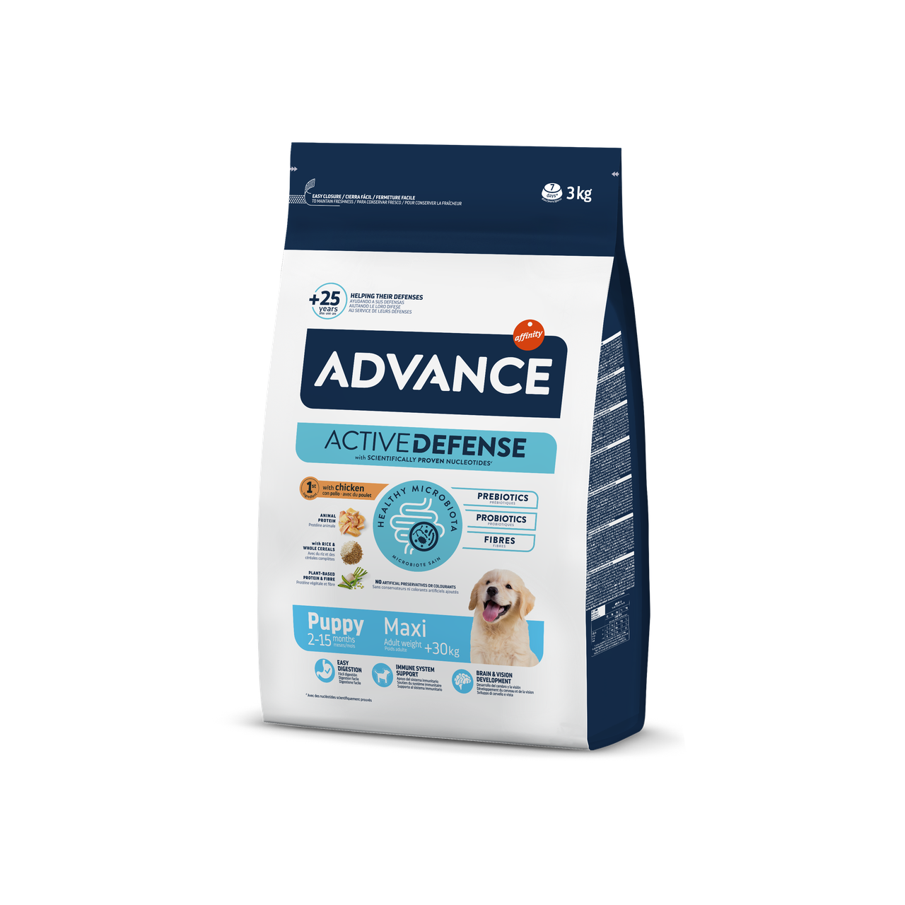 Сухий корм для цуценят великих порід Advance (Едванс) Dog Maxi Puppy з куркою 3 кг, фото 1