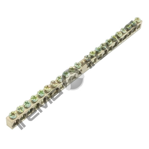 Шина нульова 22/1 6х9. Колодка нульова PE/N на DIN-рейку (брусок шини)