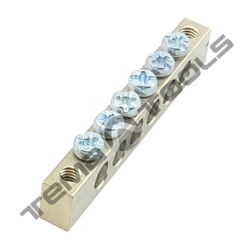 Шина нульова 6/2 6х9. Колодка нульова PE/N на DIN-рейку (брусок шини)