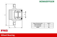 Подшипник колесный SEAT EXEO (3R2) / AUDI A4 B7 (8EC) 2000-2013 г.