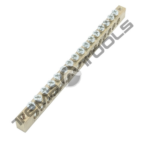 Шина нульова 16/2 8х12. Колодка нульова PE/N на DIN-рейку (брусок шини)