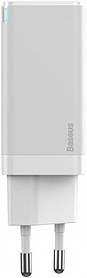 Зарядний пристрій Baseus GaN2 Lite QC C+U 65 W (CCGAN2L-B02) White