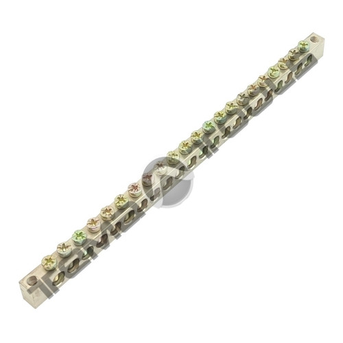 Шина нульова 22/2 8х12. Колодка нульова PE/N на DIN-рейку (брусок шини)