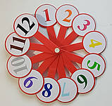 Віяло цифр з годинником від 1 до 12 / віяло навчальне "Цифри та годинник", фото 3