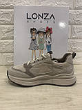 Кросівки жіночі весна 2024, у бежеві кольорі, 39 розміри, шкіра та замш, Lonza., фото 4