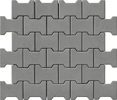 Тротуарна плитка подвійна «Т» 80 сірий