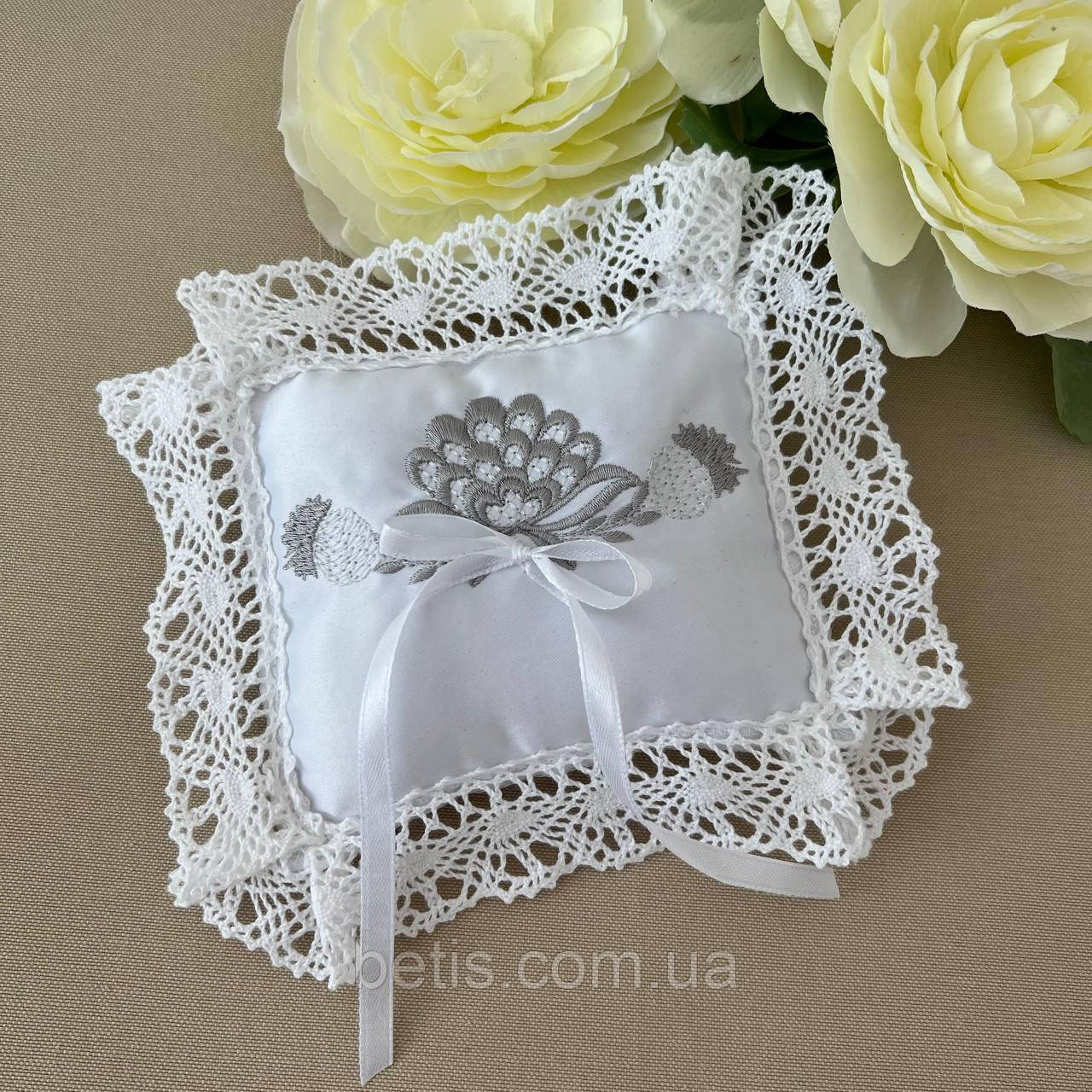 Подушечка "Мальва" для хрестика Бавовна-50%,ПЭ-50% Білий Атлас,кулір арт.91448854