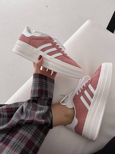Adidas Gazelle Bold Pink White.