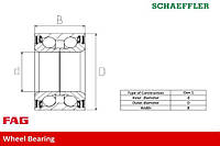 Підшипник колісний FORD KA (RB_) / FORD PUMA (EC_) / FORD ORION (GAL) 1983-2008 р.