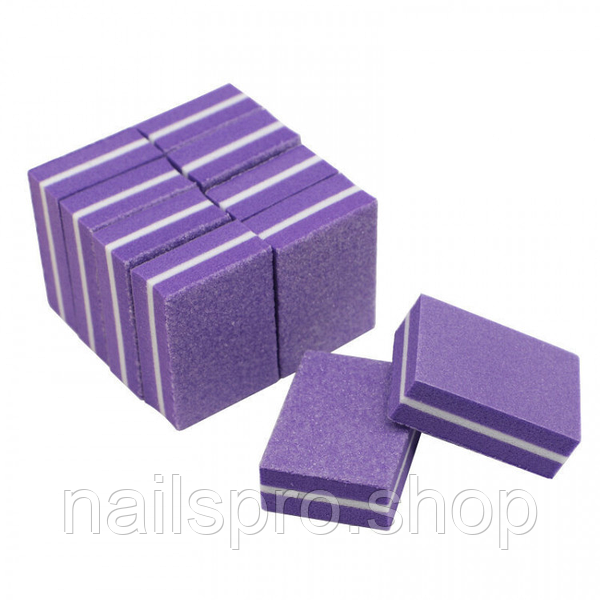 Міні-баф для нігтів фіолетовий, фото 1