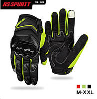 Перчатки RS SPURTT (mod:05, size:M, черно-зеленые)