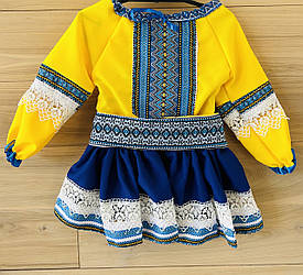 Вишитий костюм для дівчинки,  вишиванка дитяча, розмір 1, зріст 86 см