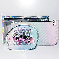 Косметички набір 3в1 силікон та шкірзам