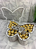 Вкусный подарочный набор со сладостями для девушки, набор в форме бабочки для жены, мамы, ребенка NDB-61