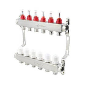 Колектор для теплої підлоги Polmark 1"X3/4" 6 контурів, фото 2