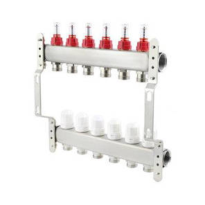 Колектор для теплої підлоги Polmark 1"X3/4" 6 контурів, фото 3