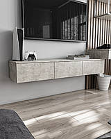 Підвісна ТВ тумба Moreli Т-221 Ш1500/В242/Г360 мм Бетон