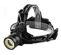 Яркий мощный аккумуляторный налобный фонарь Headlight Police BL-C861 на голову для рыбалки T6+COB 2х18650
