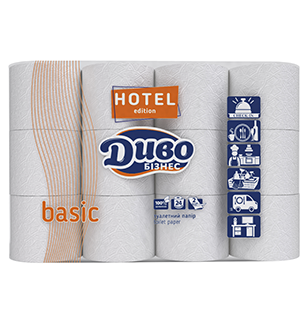 Тп на гільзі білий 2-х шар. "Диво" Бізнес Basic Hotel 24шт/уп целюлозн.