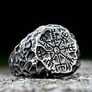 Кільце сталеве чоловіче RUNIC AGE 19 печатка перстень із медичної нержавіючої сталі 316L з Рунами, фото 2