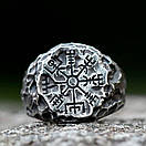 Кільце сталеве чоловіче RUNIC AGE 19 печатка перстень із медичної нержавіючої сталі 316L з Рунами, фото 5