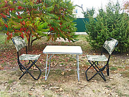 Крісла для кемпінгу туристичні меблі "Кріпиш О1+2-п" туристичний столик рибальський