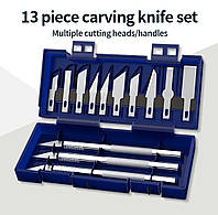 Набір ножів для різьблення скальпелі 13 штук штіхель