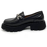 Жіночі шкіряні лофери чорного кольору La Pinta 0010-40791D 24-black розмір 36, фото 2