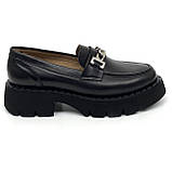 Жіночі шкіряні лофери чорного кольору La Pinta 0010-40791D 24-black розмір 36, фото 4