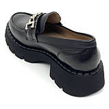 Жіночі шкіряні лофери чорного кольору La Pinta 0010-40791D 24-black розмір 36, фото 5