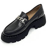 Жіночі шкіряні лофери чорного кольору La Pinta 0010-40791D 24-black розмір 36, фото 8