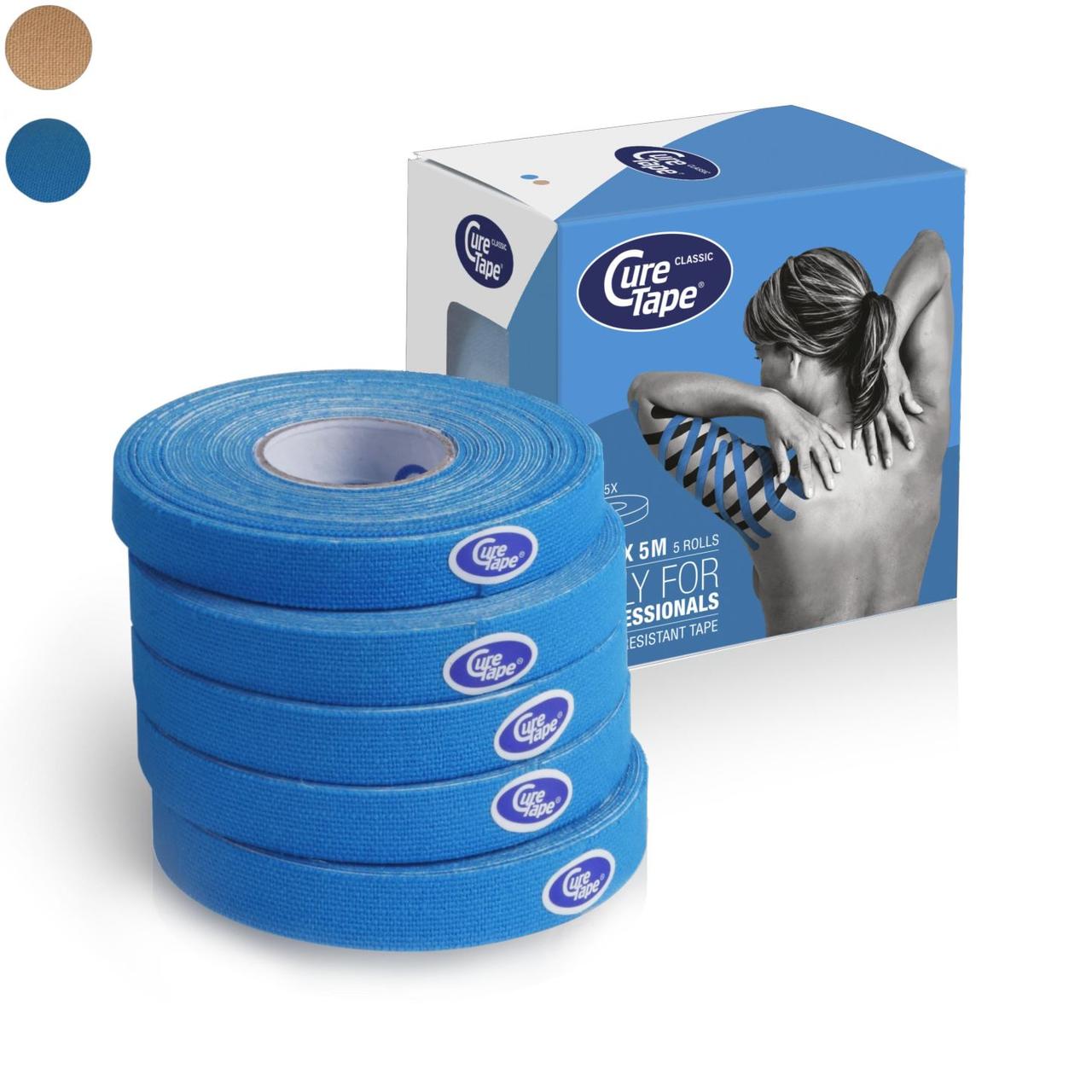 Кінезіо Тейп CureTape CLASSIC 1см х 5м, 5 Рулонів в Упаковці