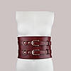 Шкіряний пояс для бондажу Liebe Seele Wine Red Waist Cuff S Size, фото 7