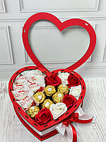 Солодкий подарунковий набір у формі серця з цукерками, Подарунок коханій дружині, дівчині, мамі