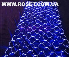 Світлодіодна LED-гірлянда сітка 1,6х2м (колір: синій і білий)
