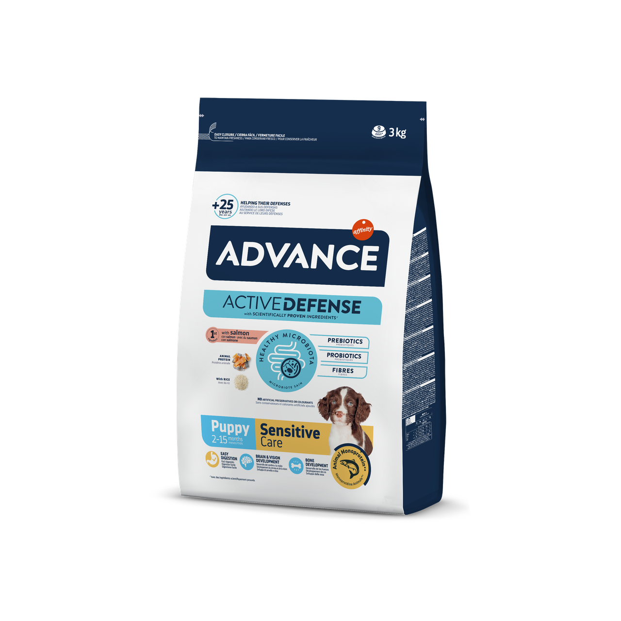 Сухий корм для цуценят з чутливим травленням Advance (Едванс) Dog Sensitive Puppy з лососем 3 кг