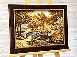 Картина пейзаж з бурштину "В парку " 30*40 см, картина подарунок, фото 3