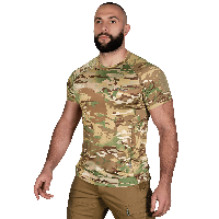 CamoTec футболка THORAX PATROL Multicam, тактическая футболка мультикам, армейская футболка с патчами