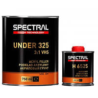 Грунт акриловый SPECTRAL Under 325 мокрый по мокрому, 3:1 черный , 0,75л + Отвердитель Н6525, 0,25 л