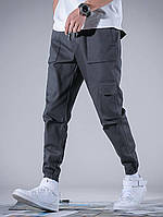 Мужские штаны базовые брюки карго коттон черный, графит, беж тренд 2024