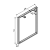 Опора ніжка для столу з металу 600×120mm, H=730mm (профільна труба: 40x20mm), фото 3