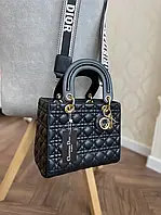 Жіноча сумочка чорна Christian Dior Lady Black