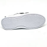 Жіночі шкіряні кеди кросівки білого кольору на ліпучці Sergio Billini 597/100/W розмір 36, фото 9