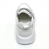 Жіночі шкіряні кеди кросівки білого кольору на ліпучці Sergio Billini 597/100/W розмір 36, фото 6