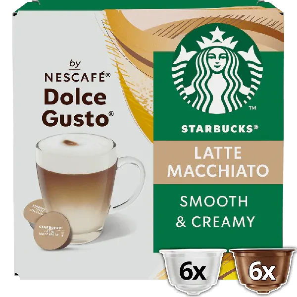 Кава в капсулах Starbucks Dolce Gusto Latte Macchiato smooth creamy 12 шт Старбакс