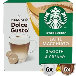 Кава в капсулах Starbucks Dolce Gusto Latte Macchiato smooth creamy 12 шт Старбакс