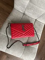 Жіноча сумочка червона Yves Saint Laurent Monogram Chain WalleT Red