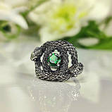 Змії ювелірне срібне кільце, фото 7